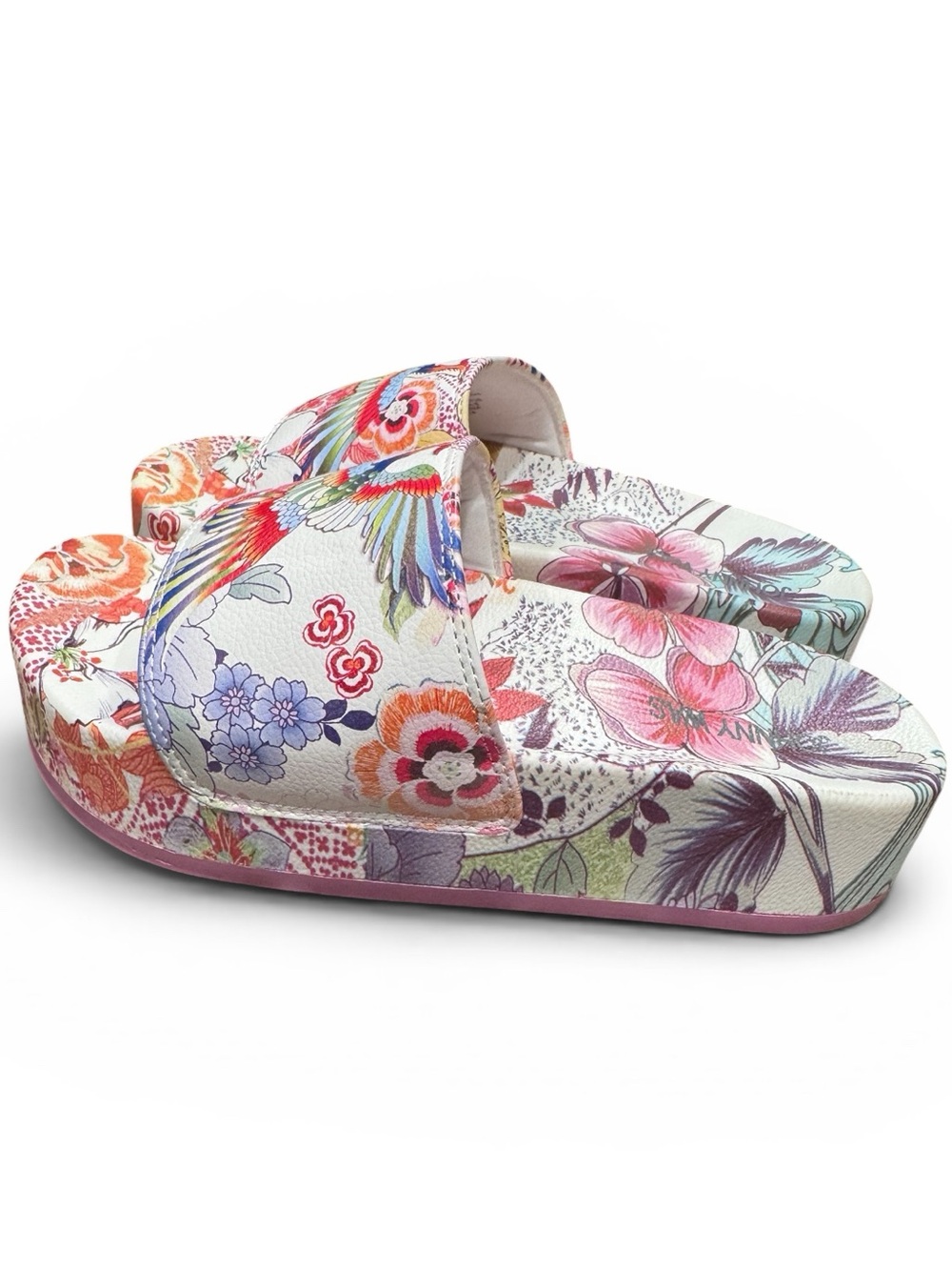 Johnny Was Slides, McDreamer Platform Floral Tropical Print Size 7 - Picture 6 of 14
